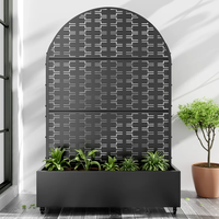 Jardinière surélevée en métal personnalisée avec treillis et roues Bac à plantes de 72x47x16 po avec treillis pour plantes grimpantes et légumes