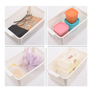 Plastic Desktop Storage <b>Basket</b> Rectangle <b>Stackable</b> For Kitchen Snacks Cosmetics Neatening - Product Image 4