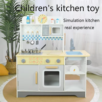 Nouvel ensemble de cuisine en bois pour enfants d'âge préscolaire, jeu de simulation de rôle, jeu éducatif, cuisine factice, jouets alimentaires, cadeaux pour enfants, CE