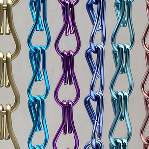 Catena Decorativa <span class=keywords><strong>a</strong></span> Doppio Gancio in <span class=keywords><strong>Rete</strong></span> <span class=keywords><strong>Metallica</strong></span> per Decorazione d'Interni e Facciate Continue - Product Image 2