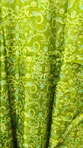 Bata de mujer con estampado floral verde, manga tres cuartos, cuello en V, longitud completa, ropa de dormir informal, ropa de verano tejida - Product Image 5