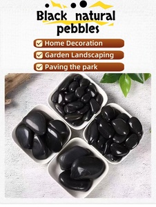 <span class=keywords><strong>Galets</strong></span> <span class=keywords><strong>et</strong></span> cailloux de plage en pierre naturelle polie noire <span class=keywords><strong>et</strong></span> blanche pour la conception de jardins de villas extérieures modernes - Product Image 3
