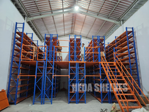 Plate-forme de plancher de <span class=keywords><strong>mezzanine</strong></span> de structure en acier système résistant de support de palette entrepôt étagère en métal rayonnage de <span class=keywords><strong>mezzanine</strong></span> avec l'<span class=keywords><strong>escalier</strong></span> - Product Image 4