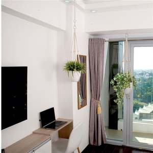 Paniers suspendus jardinières murales de balcon extérieur pour plantes d'intérieur décor en <span class=keywords><strong>rotin</strong></span> 4 pièces produits de Guangzhou faux pots tressés - Product Image 5