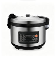 Cuisinière à riz automatique en acier inoxydable de qualité commerciale, 6 litres, 30 tasses, électrique, portable, cuisson rapide, pour la cuisine