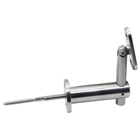 Supports de tube rond et carré en acier inoxydable ZD 304 316, finition miroir satiné noir mat, pour main courante et support de verre