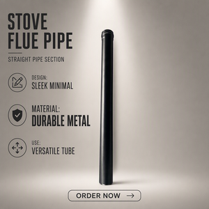 <span class=keywords><strong>Tuyau</strong></span> de cheminée en acier au carbone noir, diamètre 80 mm, épaisseur 1 mm, <span class=keywords><strong>tuyau</strong></span> de fumée épaissi, durable pour les poêles à granulés et à chauffage - Product Image 2