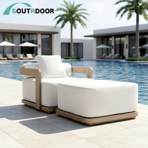 Portable extérieur Patio piscine chaises longues bronzage teck canapé chaise ensemble repose-pieds <span class=keywords><strong>pas</strong></span> <span class=keywords><strong>cher</strong></span> <span class=keywords><strong>jardin</strong></span> en bois chaises longues pour cour hôtel - Product Image 1