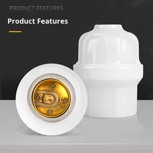 Bán buôn vật liệu mới màu trắng sữa gốm E27 Mặt dây chuyền giữ đèn phong cách cơ sở đèn của nhà sản xuất - Product Image 5