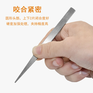 Thickened stainless steel tweezers, straight/bent tip pliers, eyebrow tweezers, sewing thread <b>clips</b>, non-pointed sewing tools - Product Image 2