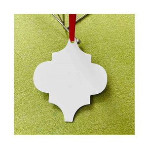 Handysub-ornamento de Navidad de Metal blanco, en forma de árabe, sublimación, en blanco - Product Image 3