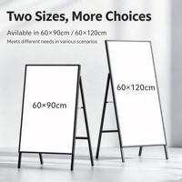 Panneau publicitaire LED extérieur étanche en forme de A, pliable, portable, support de sol vertical mobile, enseigne lumineuse