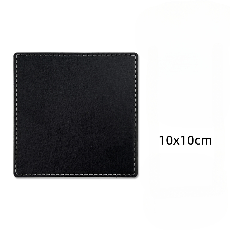 Sous-verre carré monobloc noir