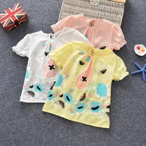 1 2 3 4 5 6 Jahre alte Säuglings kleidung Golf T-Shirts Baumwolle Kurze Oberteile für Mädchen Bluse Schule Kleinkind Mädchen T-Shirts Polo Kinder hemden