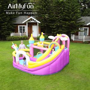 Easy-to-install Children's Oxford Fabric Inflatable <strong>Toy</strong> Small Bounce House Inflatable Castle with a Slide, Suitable for Families - Product Image 4