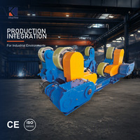 Rouleaux de rotation réglables pour machine à cylindres de grande taille avec vis mère et distance entre centres réglable pour tour éolienne