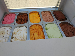 Street Italian Mobile Push Popsicle Showcase Freezers/ Ice Cream Vending Cart for Sale - Product Image 3