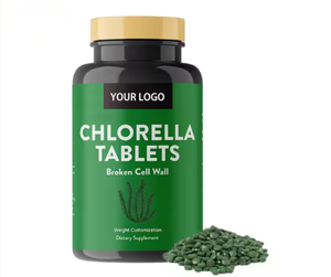 Supplément à base de plantes en poudre d'extrait de spiruline et de chlorelle de qualité alimentaire biologique avec variété de vitamines, y compris l'extrait de plantes - Product Image 1