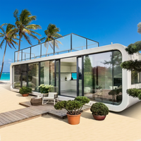 Maison préfabriquée modulaire en conteneur à deux étages, certifiée CE AS4964 SAA, type Apple Cabin, empilable
