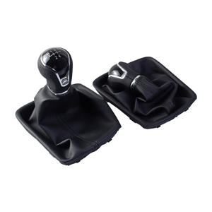 Pommeau de levier de vitesse de voiture en cuir noir, ensemble ergonomique 5 ou 6 vitesses pour Seat Leon, accessoire intérieur - Product Image 4