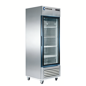 Réfrigérateur vertical professionnel à <span class=keywords><strong>porte</strong></span> vitrée, <span class=keywords><strong>1</strong></span> <span class=keywords><strong>porte</strong></span>, refroidissement par ventilateur, en acier inoxydable, commande numérique, pour équipement - Product Image 2