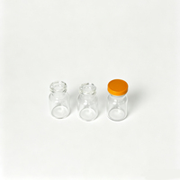 Bouchon et joint pour flacon, flacon tubulaire en verre transparent, verre borosilicate neutre, verre borosilicate à faible teneur en bor, flacon de 2 ml