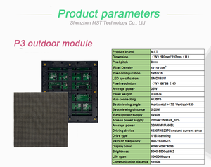 Pantalla led para exterior, gran pantalla, película, vídeo, China, gran oferta, pared de vídeo a todo color Pixel P3 - Product Image 6