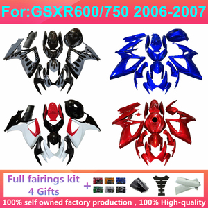 NOUVEAU Kit de carénage complet ABS pour moto compatible avec GSXR600 GSXR750 gsx600r gsx750r GSXR 600 750 2006 2007 <span class=keywords><strong>06</strong></span> <span class=keywords><strong>07</strong></span> K6 Kits de carénages zxmt - Product Image 6