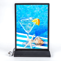 ZZFY A5 LED porte-carte Rechargeable A4/A3 publicité présentoir Rectangle en forme de Menu support boîte à lumière ABS matériel DC 5V