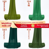 Tissu extensible en polyester effet soie de lait de 80 cm pour décoration de toile de fond de fête de premier anniversaire, de salle de classe de maternelle et autres décorations