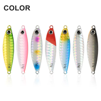 Umpan Pancing Logam Aotuo Laris untuk Mancing di Pantai, Model Jig dengan Kail Ganda untuk Ikan Seabass Air Asin