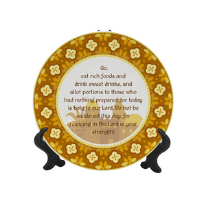 Assiette creuse de 8 pouces pour sublimation PYD Life, assiette en céramique blanche vierge entièrement imprimable, impression de logo personnalisé, vente en gros - Product Image 3
