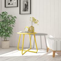 Petite table en fer pour patio extérieur, imperméable, résistante aux intempéries, portable, couleur personnalisée, mobilier de jardin traditionnel, ensemble de salle à manger
