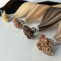 Balayage Ktip K F Tip Vierge Remy Russe Cru Cuticule Alignée Cabello Humano Kératine Naturelle Pointe Plate Extension de Cheveux Cheveux Humains