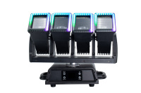 Luz Móvil de Cabeza con Zoom y Efecto Wash de 4x60W LED RGBW 350W Pixel Beam con Control DMX512 RDM y Tira RGB para DJ, Discoteca, Bar, Conciertos