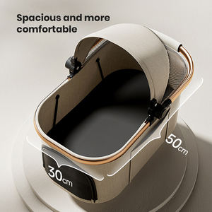 <span class=keywords><strong>Poussette</strong></span> de voyage légère pour chien avec roues amortissantes pour animaux de compagnie de petite et moyenne taille, utilisation en extérieur - Product Image 5