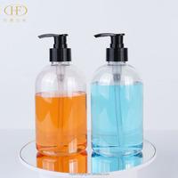 Bouteilles de savon en plastique PET de luxe 500 ml, vides, blanches, pour emballage cosmétique, avec pompe pulvérisatrice, pour lotion, gel douche, shampoing, soin de la peau, sérum, soie