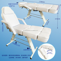 Chaise de beauté pliable en cuir synthétique, table de massage pour salon de tatouage, studio, école
