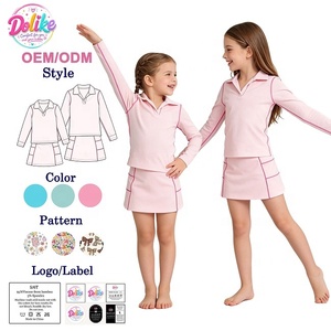 Conjunto de Dos Piezas para Niñas Pequeñas, con Estampado de Personajes, Cuello Alto con Cierre, Ropa Infantil Informal y Moderna - Product Image 3