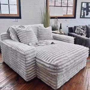 Cama de concubina de tela de terciopelo grande de Italia, sofá seccional lavable desmontado de fila recta profunda para uso doméstico en Hotel/Villa - Product Image 4