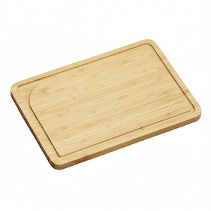 Tabla de cortar KESPER de bambú rectangular con ranura para uso en la cocina - Product Image 2