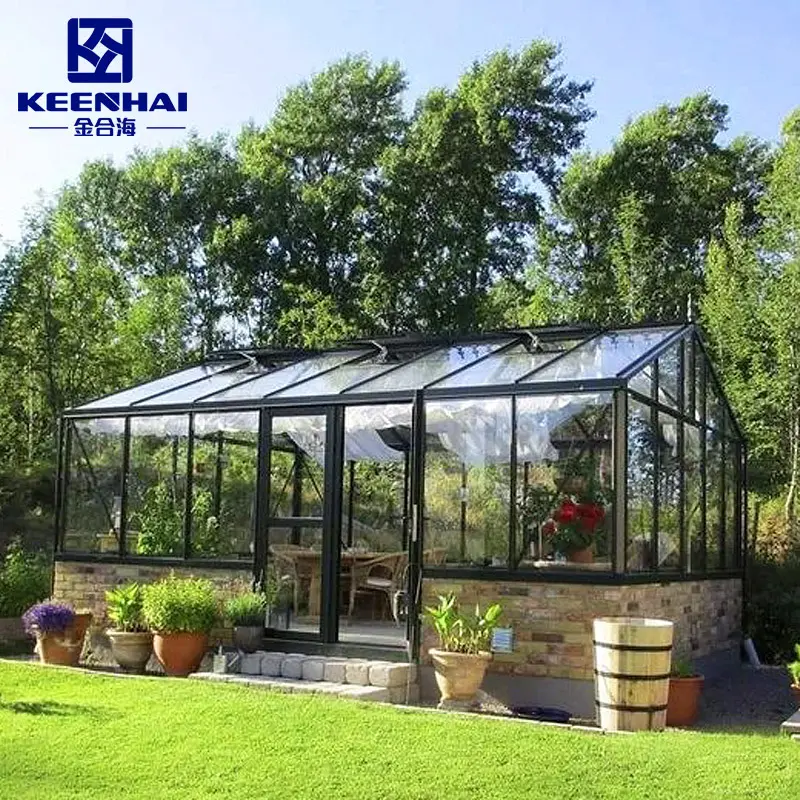 Hiện đại 3x3 vườn xe sunroom phong cách Châu Âu với nhôm Polycarbonate cách nhiệt mái kính cho khách sạn ứng dụng ngoài trời