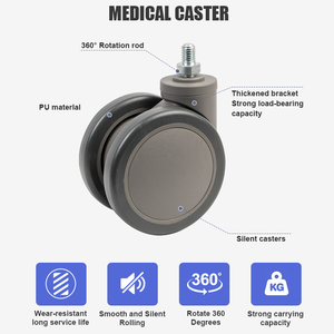 No Noise Krankenhaus bett Ruedas PA TPR Rollen räder Medizinische Geräte Rollen - Product Image 2