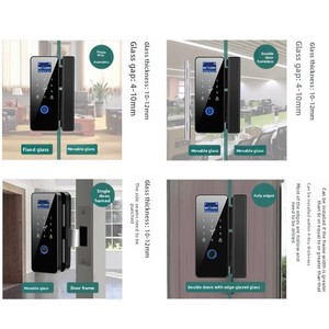 Cerradura Inteligente para Puerta de Vidrio con Huella Dactilar, Contraseña, Tarjeta, Reconocimiento Facial, Instalación sin Taladro, Control de Acceso para Oficina/Tienda - Product Image 3