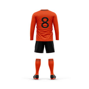 Maßgeschneidertes Design Sublimations-Fußballtrikot Uniform Langarm Camiseta De Futbol Shirt - Product Image 4