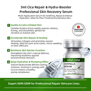 Suero de Centella de 5 ml para Microagujas/Rodillos, Ácido Hialurónico Revitalizante para Rostro y Cuerpo, Piernas/Brazos, Área Específica, Servicio OEM/ODM - Product Image 2