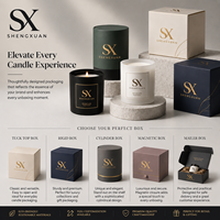 Bougie parfumée de luxe en verre ambré résistant à la chaleur, réutilisable, pour la décoration intérieure, cadeaux, faite à la main, personnalisable, marque privée, petite série