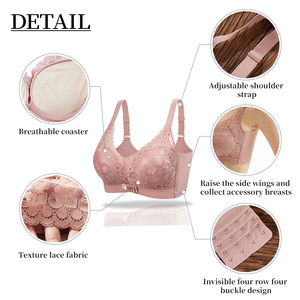 Reggiseno Senza Ferretto con Spalline Regolabili, Design con Lacci e Monete in Rame, 4 File 4 Colonne, Comodo Push-up - Product Image 2