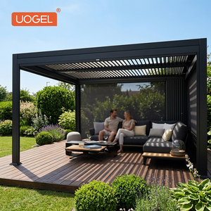 Pavillon de jardin motorisé en aluminium, protection contre le soleil et la pluie, retraite romantique en plein air pour les rendez-vous romantiques des couples, détente, UOGEL <span class=keywords><strong>A13</strong></span> - Product Image 1