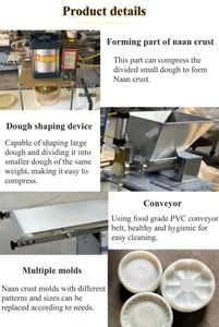 Máquina Comercial Multifuncional de Acero Inoxidable 304 para Hacer Naan, Pizza, Pan, Pita y Tortillas para Dominos - Product Image 4